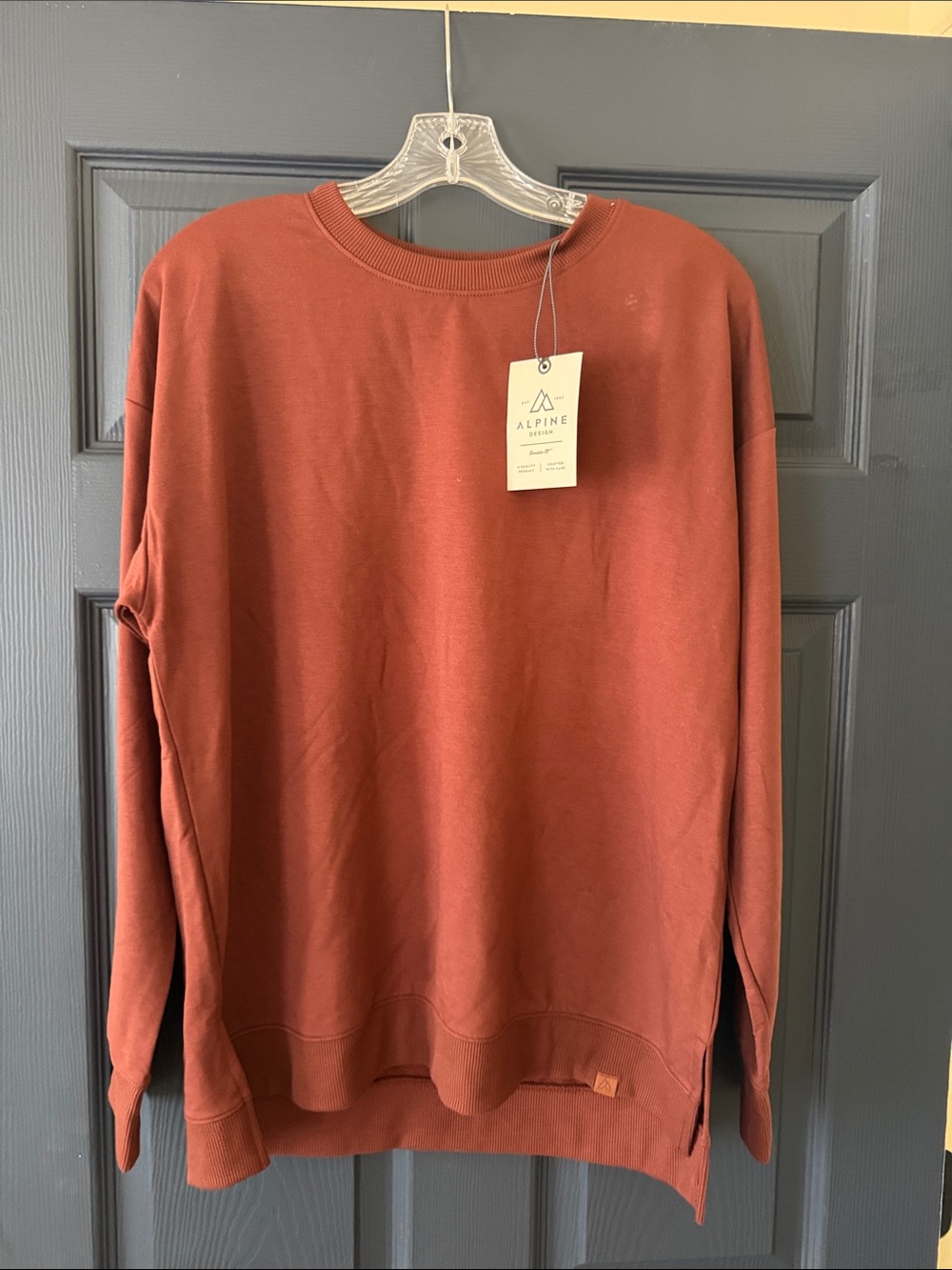 Alpine Women's Crewneck Sweatshirt — Rust